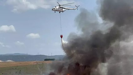 Tuzla’da otluk alanda yangın