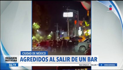 VIDEO: Jóvenes son agredidos al salir de un bar en Acoxpa, CDMX