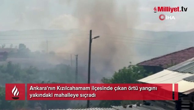 Ankara'da korkutan yangın! Alevler yerleşim yerlerine ulaştı