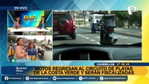 Motociclistas podrán volver a circular por la Costa Verde desde hoy