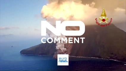 Download Video: Stromboli, lava e nubi di cenere del vulcano sul mare. Vulcanologo Ingv 