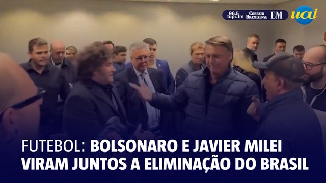 Bolsonaro e Milei acompanharam juntos a eliminação do Brasil na Copa América