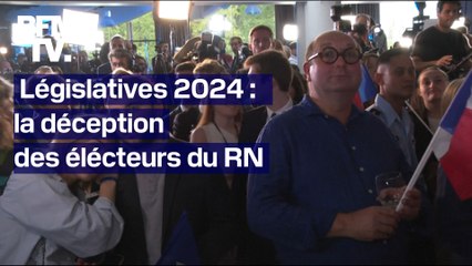 Législatives 2024: la déception des électeurs du RN à l'annonce des résultats du second tour