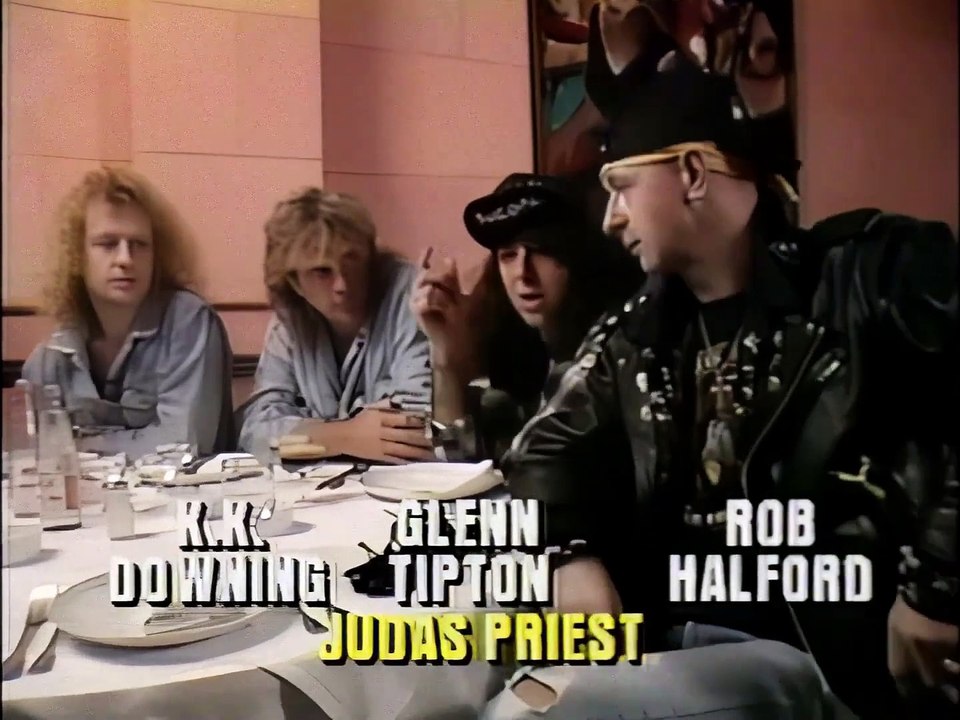 Judas Priest - Interview at Rock in Rio II 1991 Part 2 - Headbangers Ball Video