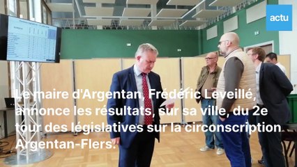 2e tour des législatives à Argentan. Le maire Frédéric Leveillé, commente les résultats sur sa ville