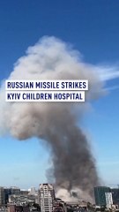 Kyiv children's hospital hit by Russian attack
