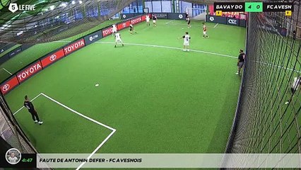 Faute de Antonin  Defer - FC AVESNOIS