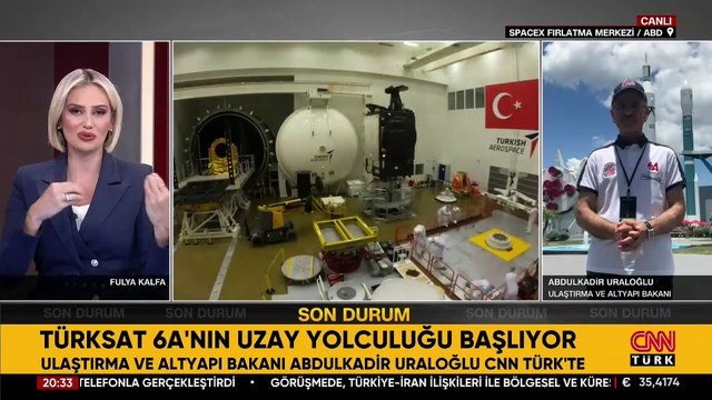 Son dakika haberi: TÜRKSAT 6A bu gece uzaya fırlatılıyor! Bakan Uraloğlu CNN Türk'te anlattı