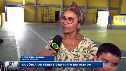 Colônia de férias gratuita em Olinda