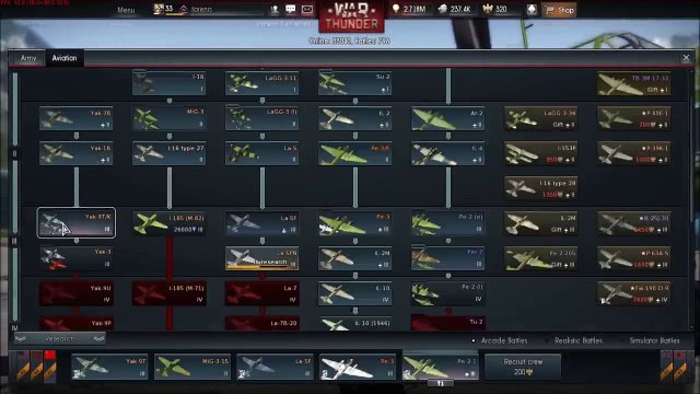 War Thunder - Where new aircraft will be located on the tech tree in Patch 1.43