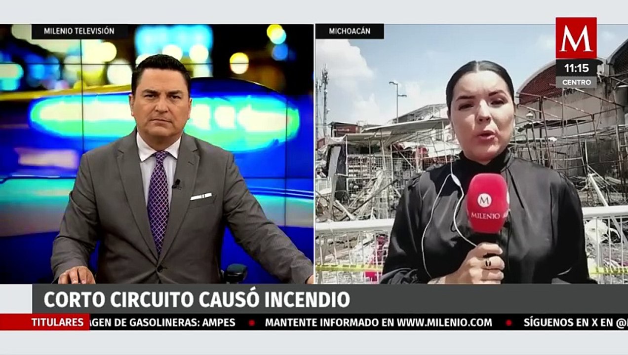 Incendio en Mercado Independencia de Morelia sería por corto circuito