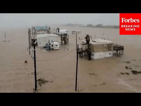 Hurricane Beryl Causes Major Flooding As Storm Makes Landfall Near Sargent, TX