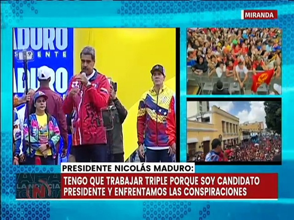 Pueblo de los Altos Mirandinos salen a las calles con alegría en apoyo al candidato Nicolás Maduro