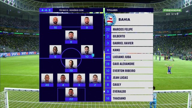 Palmeiras x Bahia (Campeonato Brasileiro 2024 15ª rodada) 1° tempo