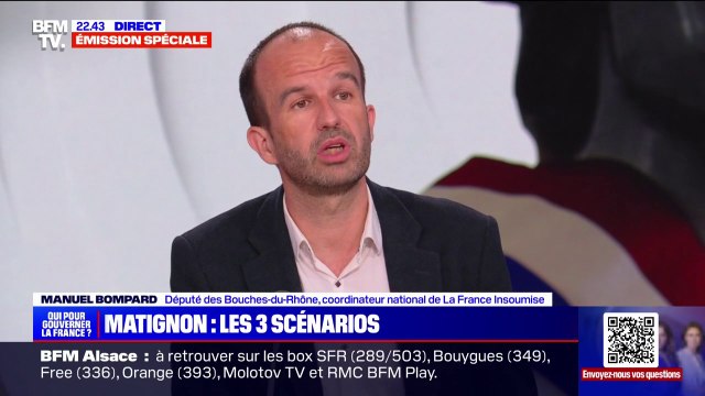 Il faut mettre en place une équipe, il ne peut y avoir de préalable sur personne : Manuel Bompard (LFI) évoque l'éventualité de voir Jean-Luc Mélenchon devenir Premier ministre