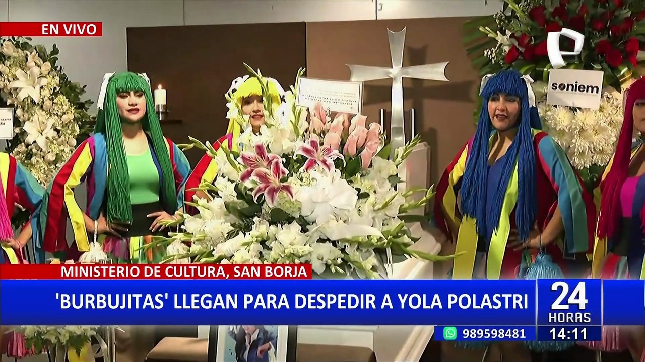 San Borja: "Burbujitas" llegan al Ministerio de Cultura para despedirse de Yola Polastri