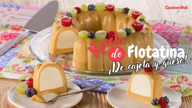 Receta de gelatina flotante o Flotatina de cajeta y queso | Recetas de postres fríos