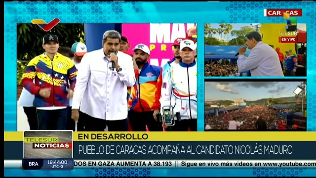 Pueblo de Caracas apoya masivamente al presidente Nicolás Maduro