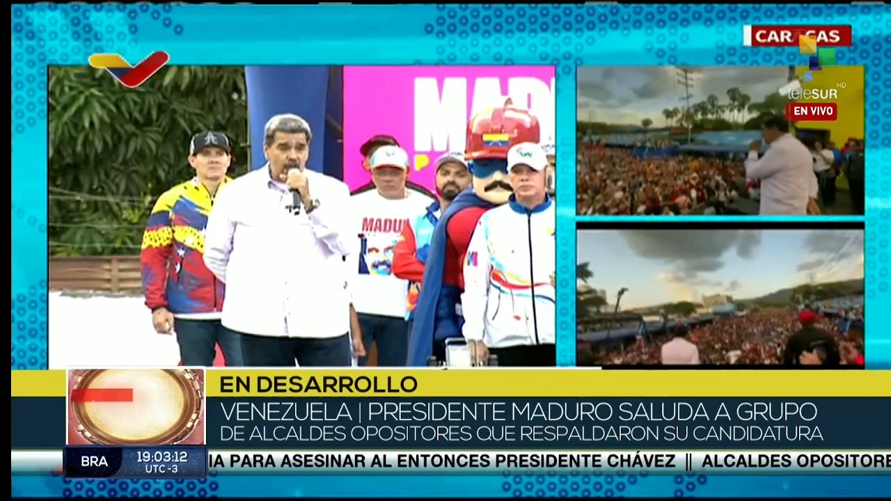 El presidente de Venezuela y candidato por el GPP Nicolás Maduro agradeció el apoyo  a su candidatura de 3 alcaldes de oposición