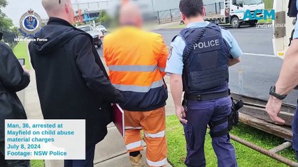 Man, 36, arrested at Mayfield on child abuse material charges July 8, 2024.