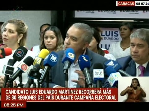 Candidato Eduardo Martínez presenta agenda de recorrido durante la campaña electoral en el país