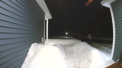 Woman in Windham, Maine Slips Hilariously on Ice Covered Porch