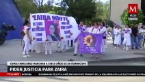 Familiares de Zaira se manifiestan en CdMx para exigir justicia por su feminicidio