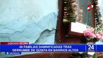 Barrios Altos: destinan cuatro carpas para decenas de familias damnificadas tras derrumbe de quinta