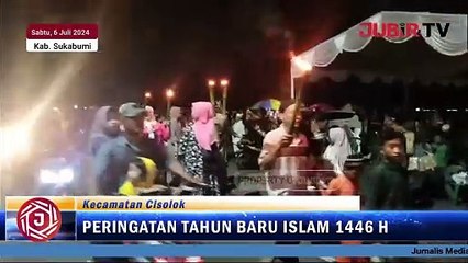 Peringati 1 Muharram 1446 H, Ratusan Warga Cisolok Gelar Pawai Obor