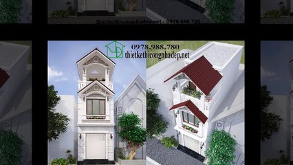 Mẫu nhà phố đẹp 3 tầng 5x20m