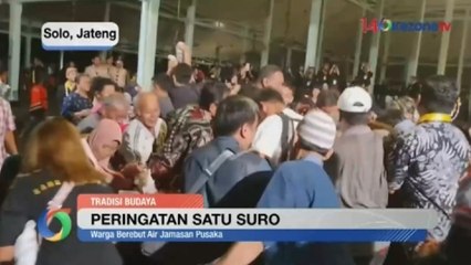 Peringatan Satu Suro, Ratusan Warga Berebut Air Jamasan Pusaka