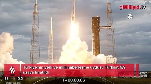 Türkiye'nin yerli ve milli haberleşme uydusu Türksat 6A uzaya fırlatıldı