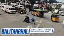 Traffic enforcer, sugatan ang paa matapos tamaan ng gulong ng sinita niyang rider | Balitanghali