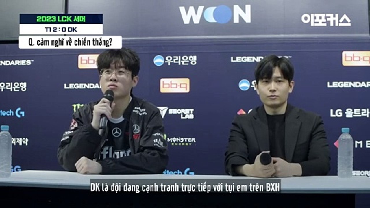 [VIETSUB] Phỏng vấn Zeus vs Tom - T1 vs DK ROUND 1 LCK SUMMER