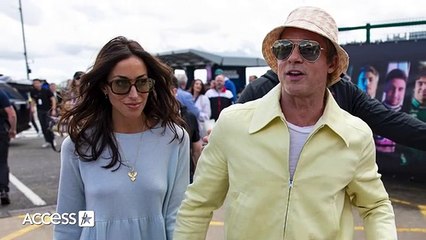 Brad Pitt - Ines De Ramon HOLD HANDS At British Grand Prix
