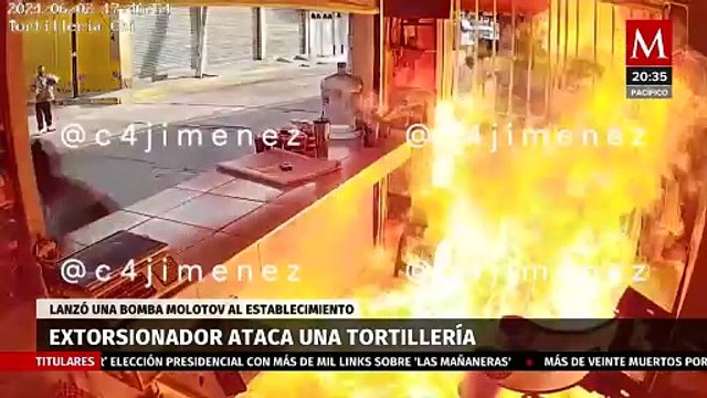 Extorsionadores lanzan bomba molotov a tortillería de Chimalhuacán