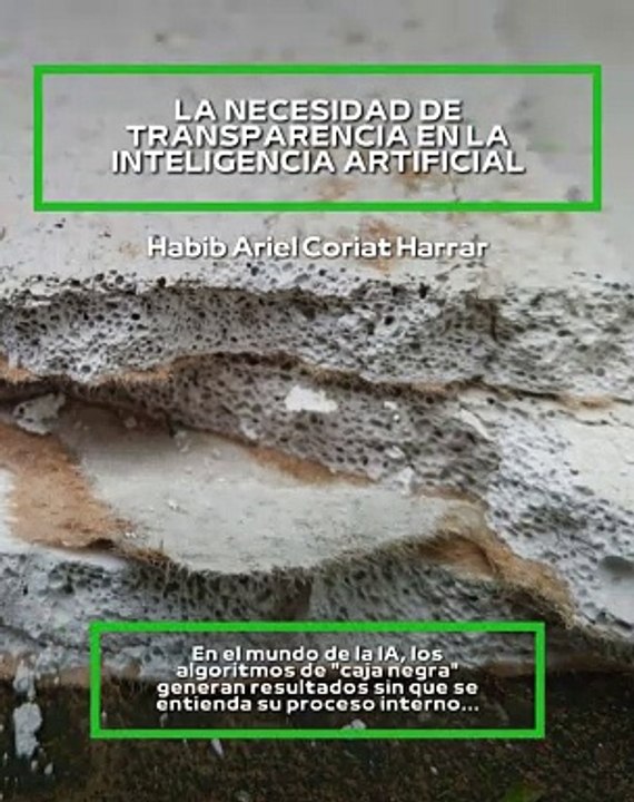 |Habib Ariel Coriat Harrar| La necesidad de transparencia en la inteligencia artificial (PARTE 1) (@HABIBARIELC)
