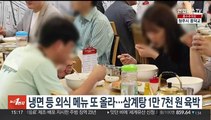 냉면 등 외식메뉴 또 올라…삼계탕 1만7천원 육박