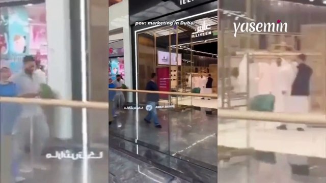 Sonunda bu da oldu! Dubai'de vitrin mankeni yerine canlı manken kullanıldı