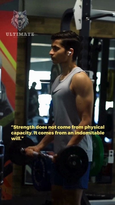 #strength doesn't come from physical capacity It comes from and Indomitable #will. #physicalstrength #workout #consistency #consistencychallenge #workoutconsistency #strongwill #gymmotivation #fitnessjourney #beastmode #workout #fitnessmotivation