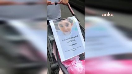 Almanya'da, eylemciler bebek arabalarıyla İsrail'in Gazze'ye saldırılarını protesto etti