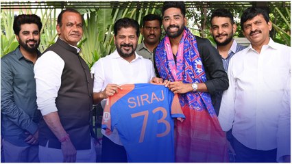 CM Revanth Reddy ని కలిసిన Team India Cricketer Mohammad Siraj | Oneindia Telugu