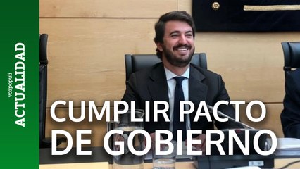Gallardo: "Vox cumplirá el pacto, si otros lo quieren incumplir, habrá que analizarlo"