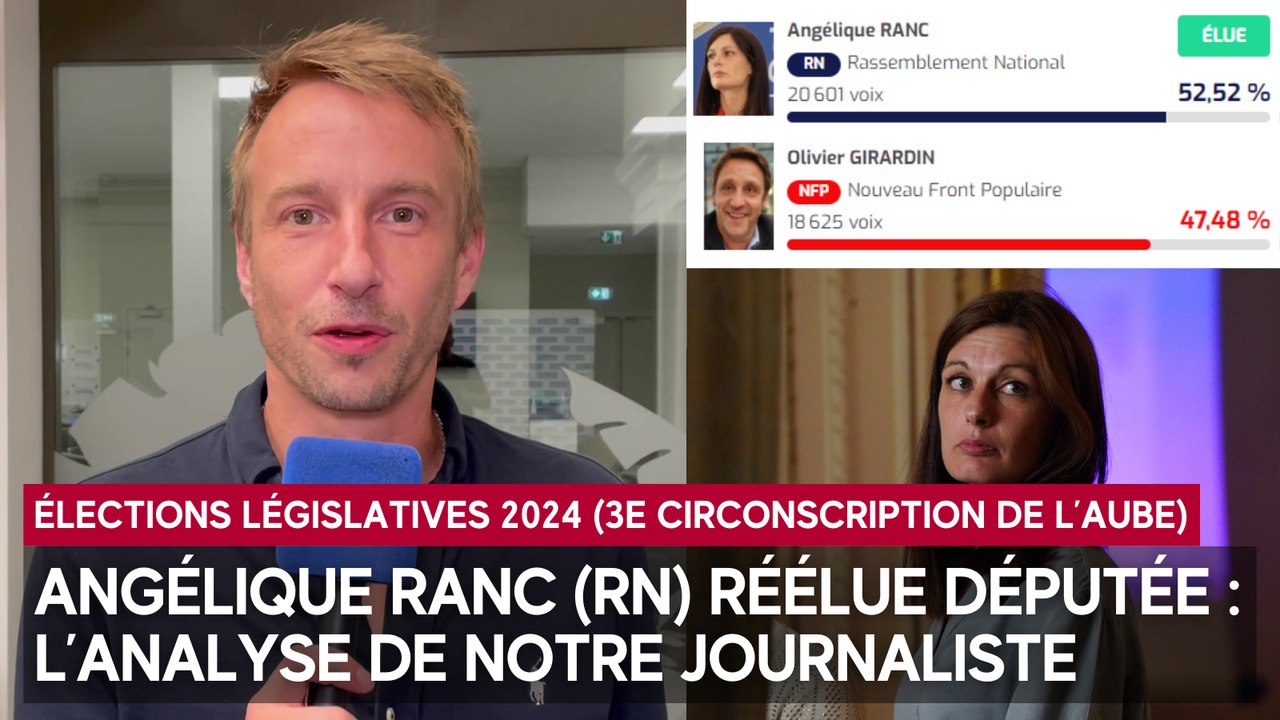 Angélique Ranc (RN) réélue députée de la 3e circonscription de l'Aube