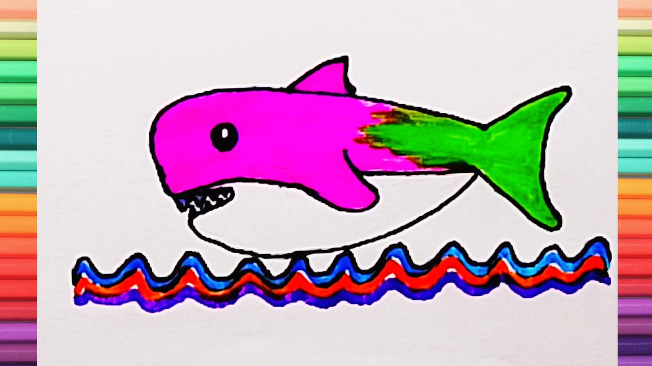 Easy shark drawing