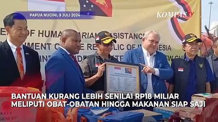 Potret BNPBSerahkan Bantuan Kemanusiaan ke Papua Nugini