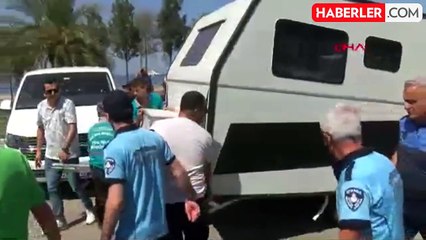 Tebligat gönderilmişti! Maltepe Sahili'ndeki karavanlar Yediemin Otoparkına çekildi