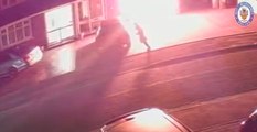 Police footage of moment Wolverhampton home went up in flames