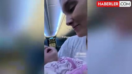 Bebeğinin 'üç saatlik uçak yolculuğu boyunca' ağladığı anlara ait videoyu paylaşan anne, internet kullanıcılarını ikiye böldü