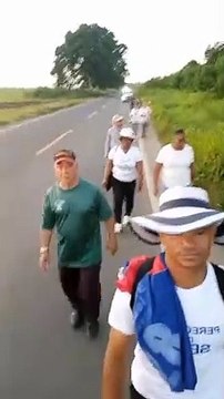 Peregrinos de El Seibo marchan hacia el Palacio Nacional por tercera ocasión